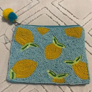 Beaded Lemon Pattern Pouch